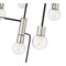 Z-Lite Neutra 7 Light Chandelier, Matte Black + Polished Nickel & Clear 621-7MB-PN - alternate 6